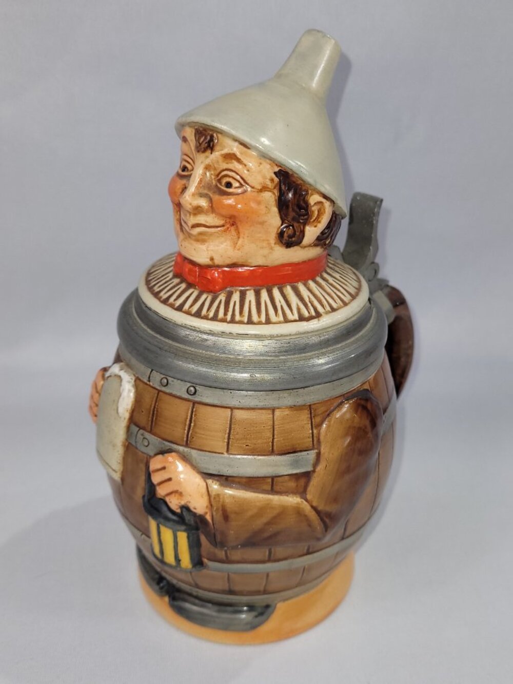 Reinhold Merkelbach Barrel Man Vintage Ceramic Stonewear Beer Stein Made Germany